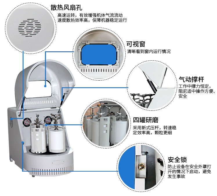 立式半圓形行星球磨機細節(jié)圖